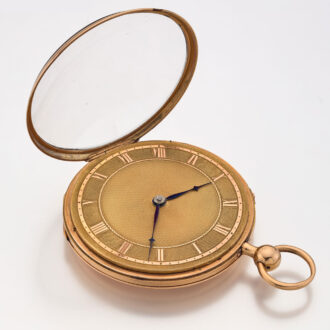 Swiss rose gold quarter repeating cylinder watch Circa 1830