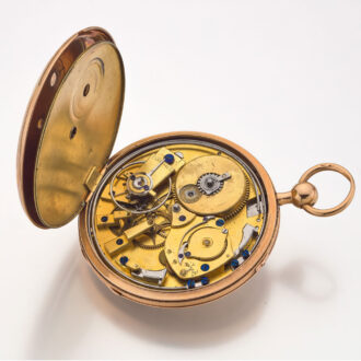 Swiss rose gold quarter repeating cylinder watch Circa 1830