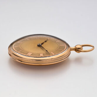 Swiss rose gold quarter repeating cylinder watch Circa 1830
