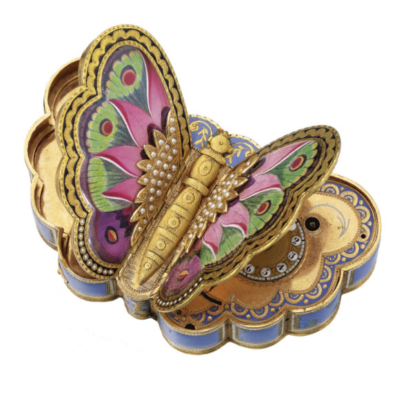 Swiss fine and rare musical snuff box with watch Circa 1820