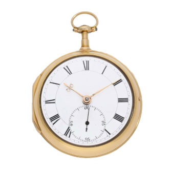 Important English gold chronometer watch in box Circa 1783