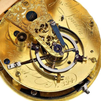 Important English gold chronometer watch in box Circa 1783