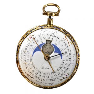 French rare gold and enamel manual calendar Circa 1785