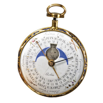 French rare gold and enamel manual calendar Circa 1785 French rare gold and enamel manual calendar Circa 1785