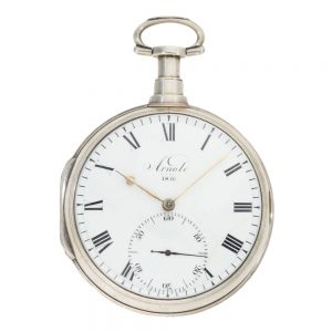Heavy English silver chronometer pocket watch Circa 1802