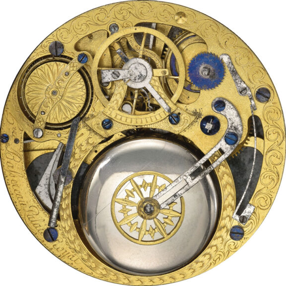 Unusual large french gold enamel musical watch Circa 1790 Unusual large french gold enamel musical watch Circa 1790
