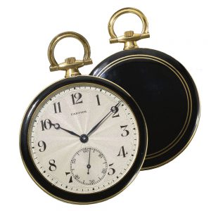 French 18k yellow gold and enamel watch Circa 1920
