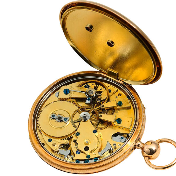 French gold attractive quarter repeating pocket watch Circa 1823 French gold attractive quarter repeating pocket watch Circa 1823