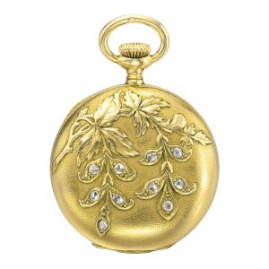 Swiss lady's gold hunting cased pendant watch Circa 1904