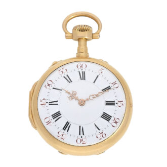 French 18K gold chronometer watch in original box Circa 1870