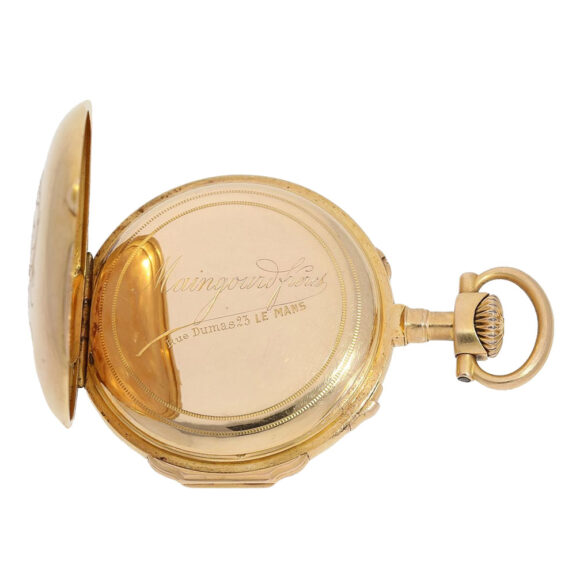 French 18K gold chronometer watch in original box Circa 1870 French 18K gold chronometer watch in original box Circa 1870