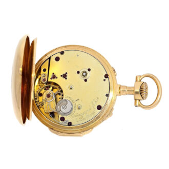 French 18K gold chronometer watch in original box Circa 1870