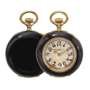 Swiss lady’s gold and enamel pendant watch Circa 1899