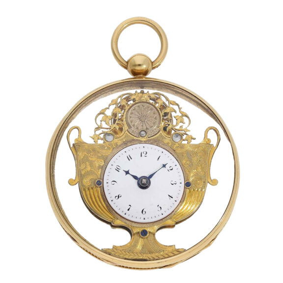 Swiss 18 carat gold verge for the Chinese market Circa 1780