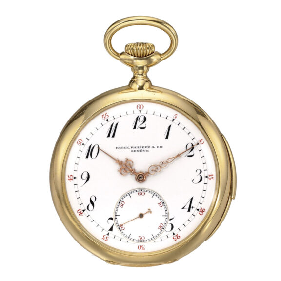 Swiss minute repeating watch in a gold case Circa 1909 Swiss minute repeating watch in a gold case Circa 1909