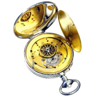Swiss silver quarter repeater with two Jacquemarts Circa 1805