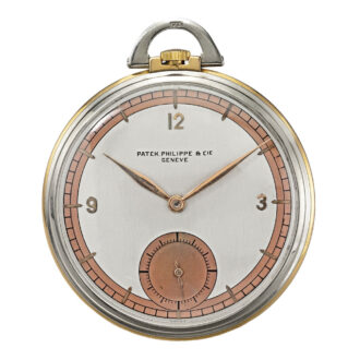Swiss 18k white and pink gold open faced watch Circa 1927 