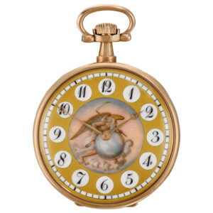 Swiss open faced keyless lever presentation watch Circa 1908