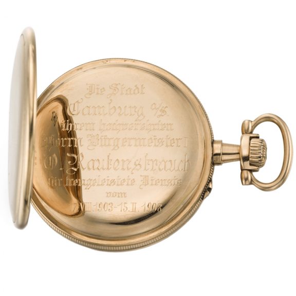 Swiss open faced keyless lever presentation watch Circa 1908 Swiss open faced keyless lever presentation watch Circa 1908