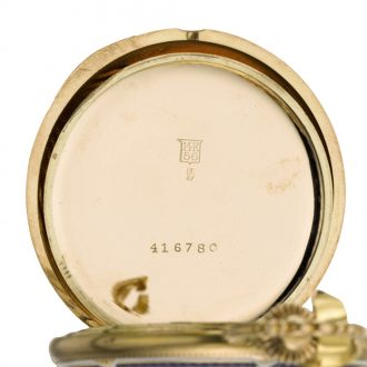 Swiss hunting cased watch with an equestrian theme circa 1915
