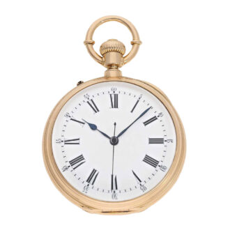 Swiss pink gold technically interesting heavy watch Circa 1885