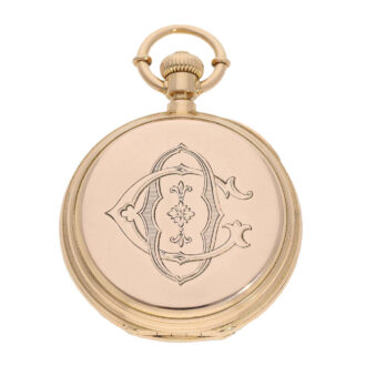 Swiss pink gold technically interesting heavy watch Circa 1885