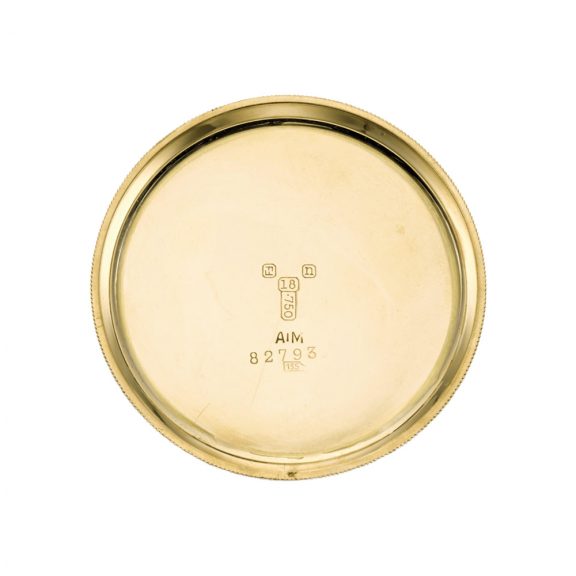Slim, handsome Swiss gold keyless open faced dress watch Circa 1943 Slim, handsome Swiss gold keyless open faced dress watch Circa 1943