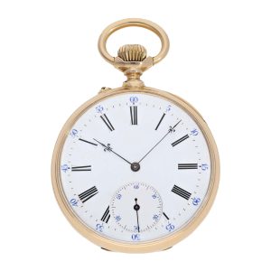 Swiss gold watch with chronometer escapement Circa 1880