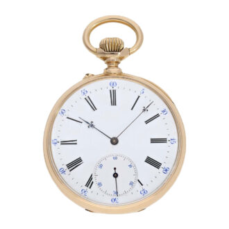 Swiss gold watch with chronometer escapement Circa 1880 Swiss gold watch with chronometer escapement Circa 1880