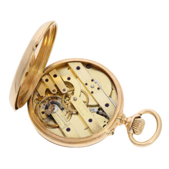 Swiss gold watch with chronometer escapement Circa 1880 Swiss gold watch with chronometer escapement Circa 1880