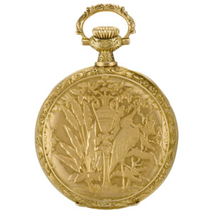 Fine Swiss gold hunting cased keyless lever watch Circa 1892