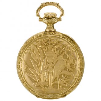 Fine Swiss gold hunting cased keyless lever watch Circa 1892