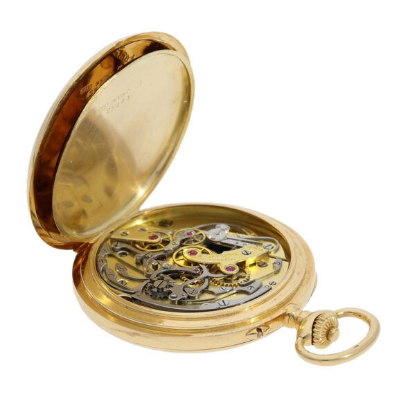Exquisite Swiss 18k gold watch with chronograph Circa 1906 Exquisite Swiss 18k gold watch with chronograph Circa 1906