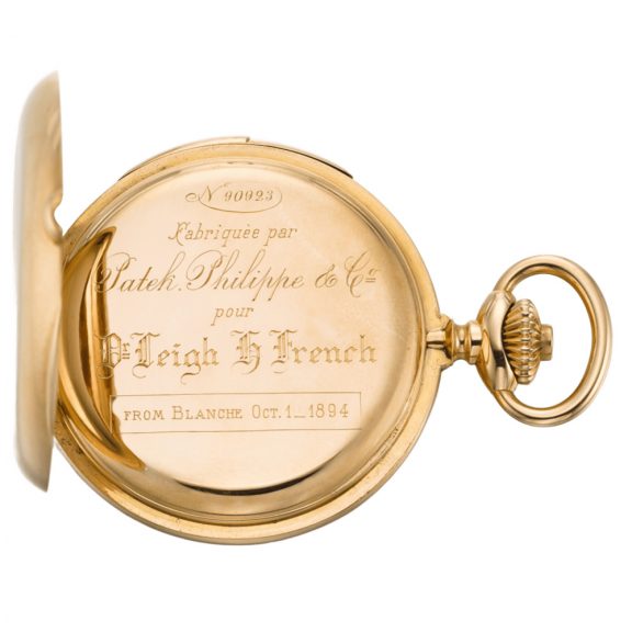 Swiss hunting cased minute repeating keyless lever watch Circa 1892 Swiss hunting cased minute repeating keyless lever watch Circa 1892