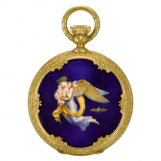 Swiss lady's polychrome enamelled Night and Day watch Circa 1865 Swiss lady's polychrome enamelled Night and Day watch Circa 1865
