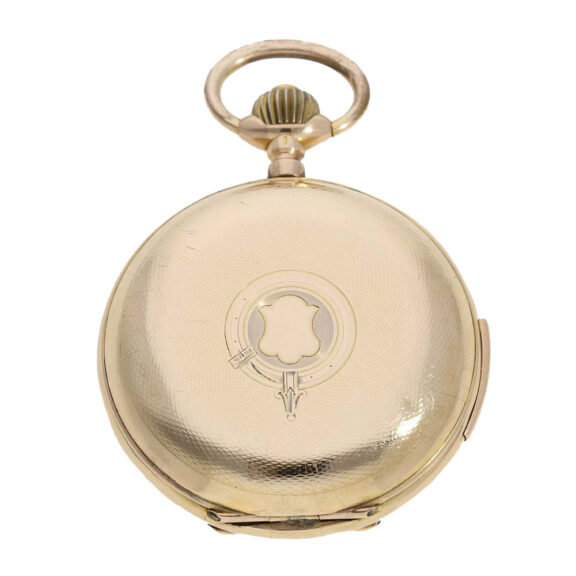 Swiss gold repeater with Jaquemarts automaton Circa 1900 Swiss gold repeater with Jaquemarts automaton Circa 1900