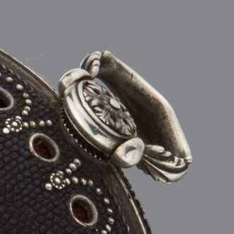 Impressive leather pique pair cased verge with alarm Circa 1695