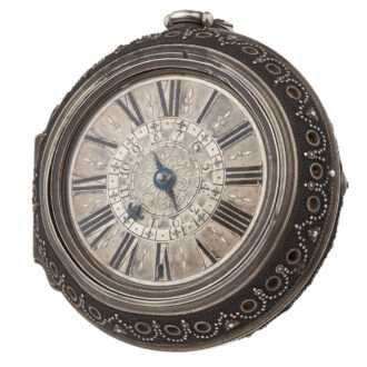 Impressive leather pique pair cased verge with alarm Circa 1695