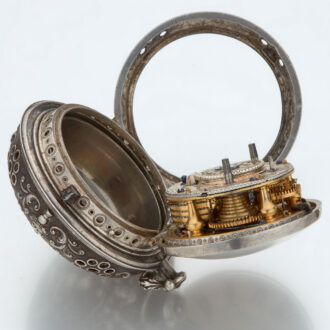 Impressive leather pique pair cased verge with alarm Circa 1695