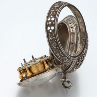 Impressive leather pique pair cased verge with alarm Circa 1695