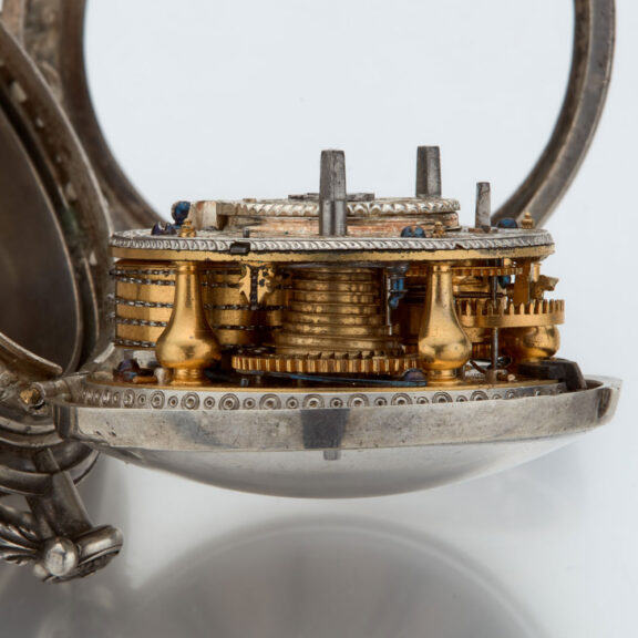 Impressive leather pique pair cased verge with alarm Circa 1695 Impressive leather pique pair cased verge with alarm Circa 1695