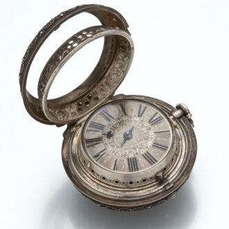Impressive leather pique pair cased verge with alarm Circa 1695