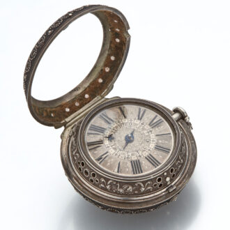 Impressive leather pique pair cased verge with alarm Circa 1695