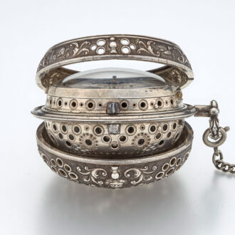 Impressive leather pique pair cased verge with alarm Circa 1695