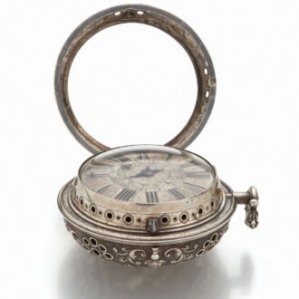 Impressive leather pique pair cased verge with alarm Circa 1695