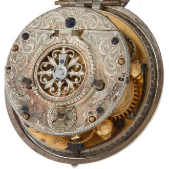 Impressive leather pique pair cased verge with alarm Circa 1695