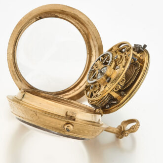 English gold skeletonized verge pocket watch Circa 1780