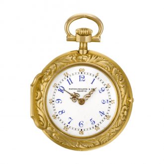 Rare Swiss pair cased repoussé keyless lady's lever watch Circa 1897 Rare Swiss pair cased repoussé keyless lady's lever watch Circa 1897