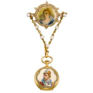 Swiss lady's miniature watch with associated brooch Circa 1889