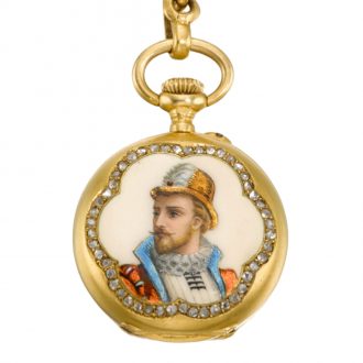 Swiss lady's miniature watch with associated brooch Circa 1889
